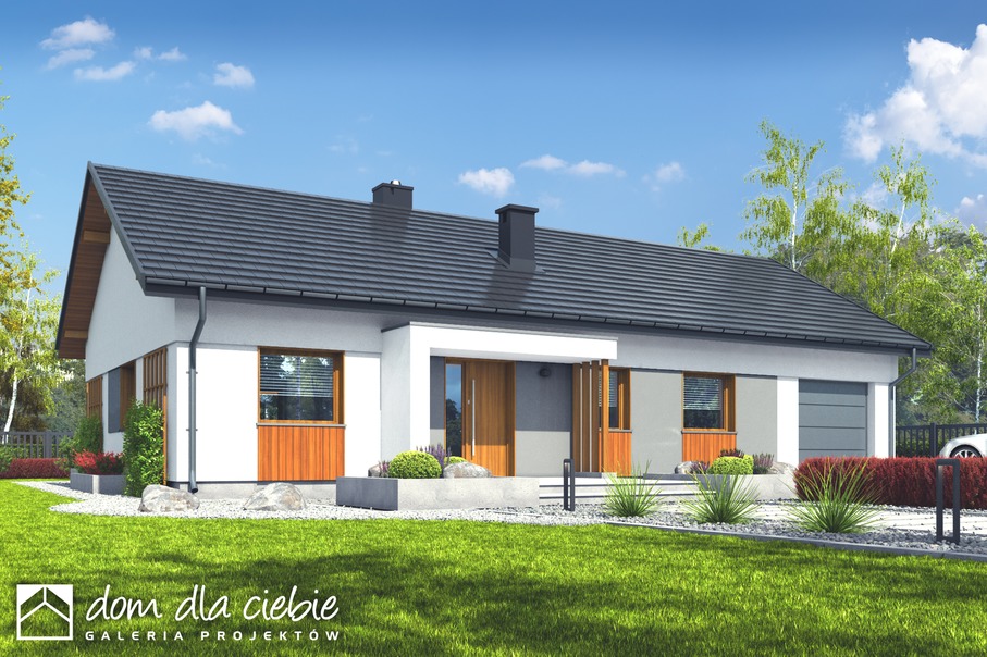 budowa domu Kaja II z garażem 1-st. [A] - New-House