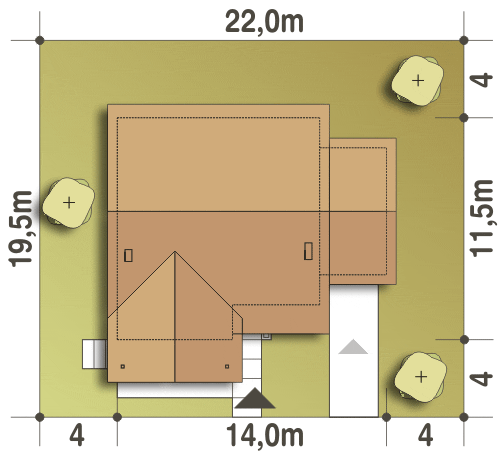 Tola z garażem 1-st. [A] (odbicie lustrzane) - miniatura 8