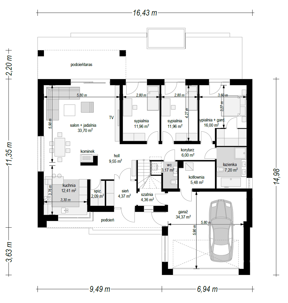 Parterowy 3 wariant B (odbicie lustrzane) - miniatura 2