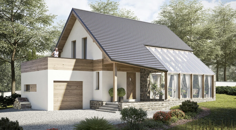 Budowa domu eko Typowy 25 (odbicie lustrzane) z New-House