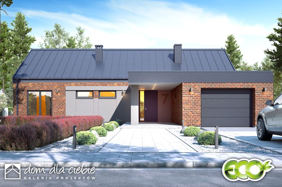 budowa domu Hyzop II z garażem 1-st. [A] - New-House