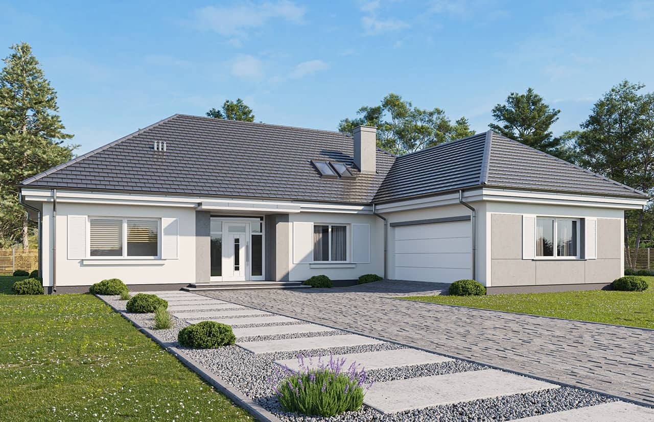 budowa domu - Willa Parkowa 4 wariant B (odbicie lustrzane) - New-House