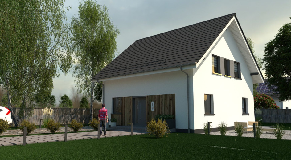 Budowa domu eko Typowy 46 (odbicie lustrzane) z New-House