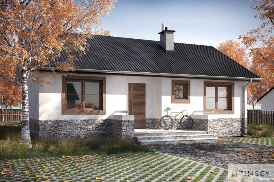 Budowa domu OBAN III LMB96b (odbicie lustrzane) z New-House