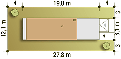 Long z garażem 1-st. [A] (odbicie lustrzane) - miniatura 10