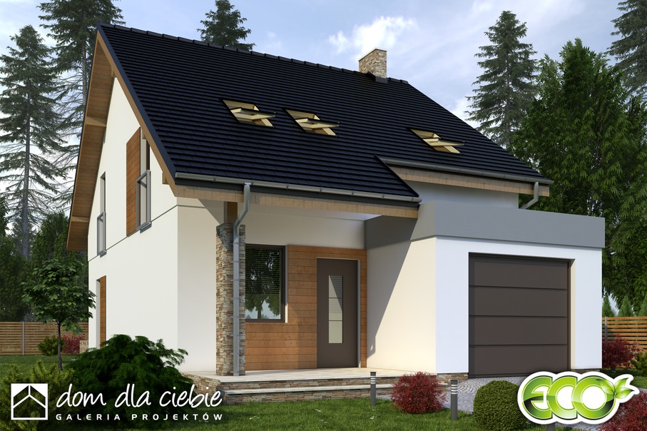 budowa domu Norbert z garażem 1-st. [A] - New-House