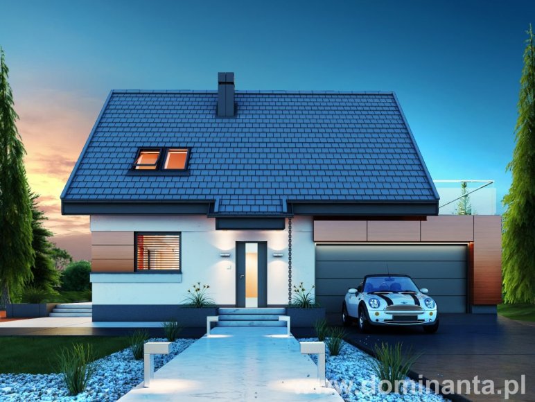 budowa domu KARMELITA MODERN (Odbicie lustrzane) - New-House