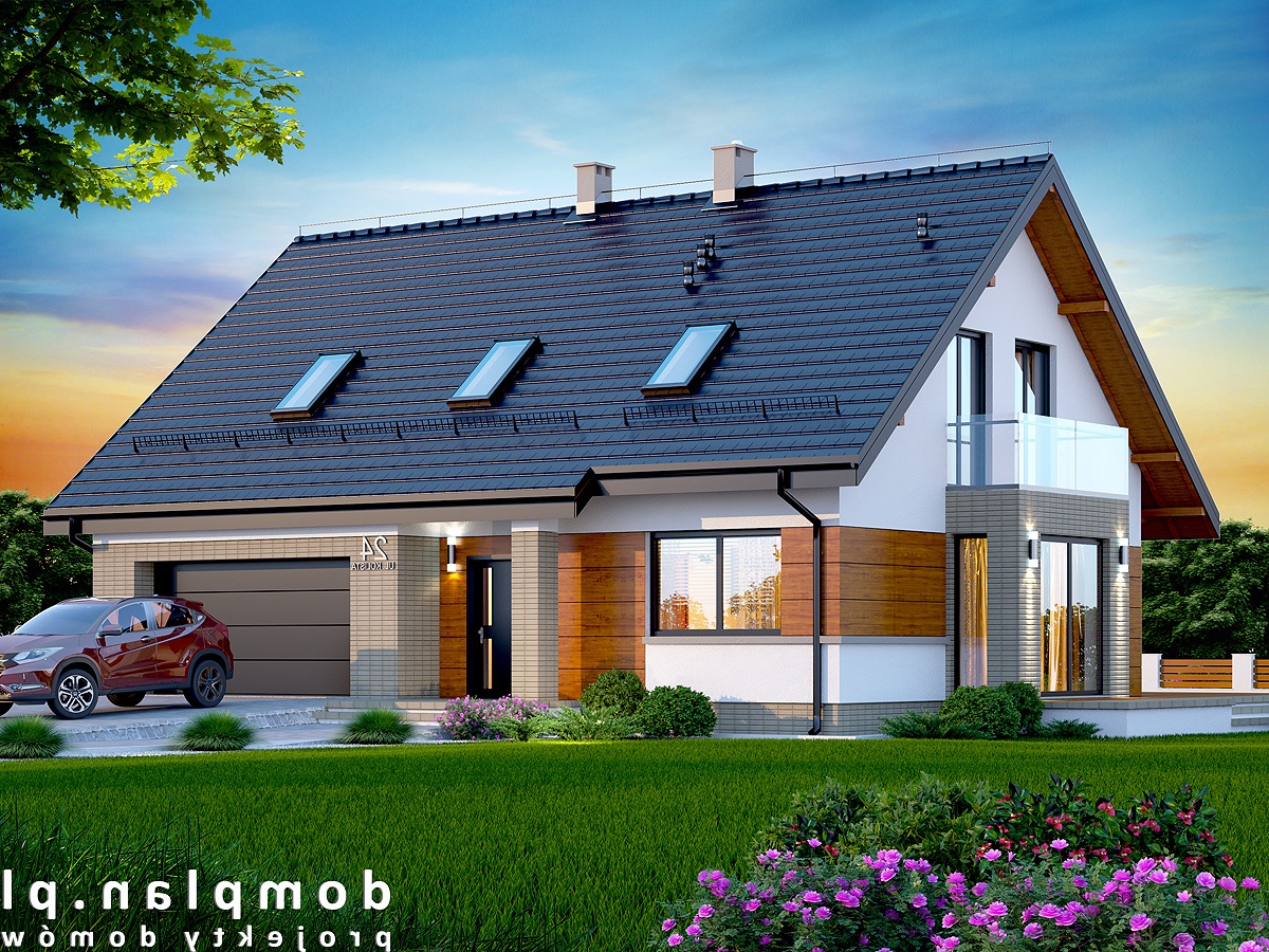 budowa domu DARLENA Z WYKUSZEM (Odbicie lustrzane) - New-House