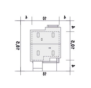 Biała z garażem 1-st. [A] (odbicie lustrzane) - miniatura 10