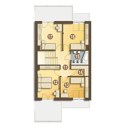 Gwarek II z garażem 1-st. [A] (odbicie lustrzane) - miniatura 9