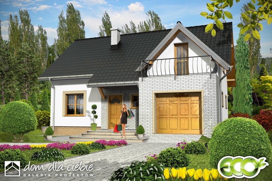 budowa domu Dominik z garażem 1-st. [A] - New-House