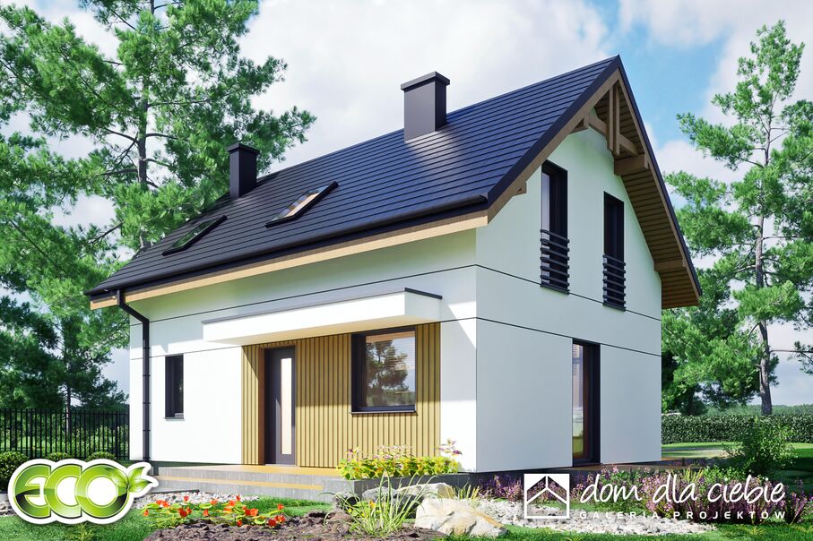 budowa domu Borówka bez garażu [B] (odbicie lustrzane) - New-House