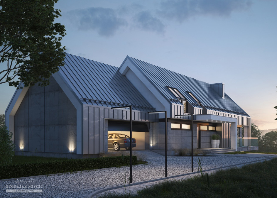Budowa domu LK&1329 (odbicie lustrzane) z New-House