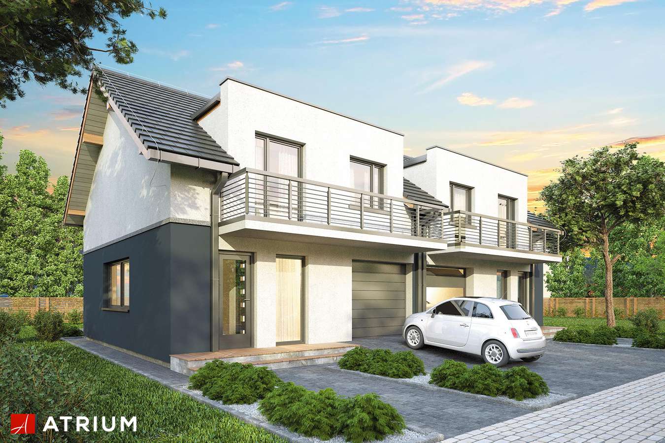 budowa domu Double House (odbicie lustrzane) - New-House