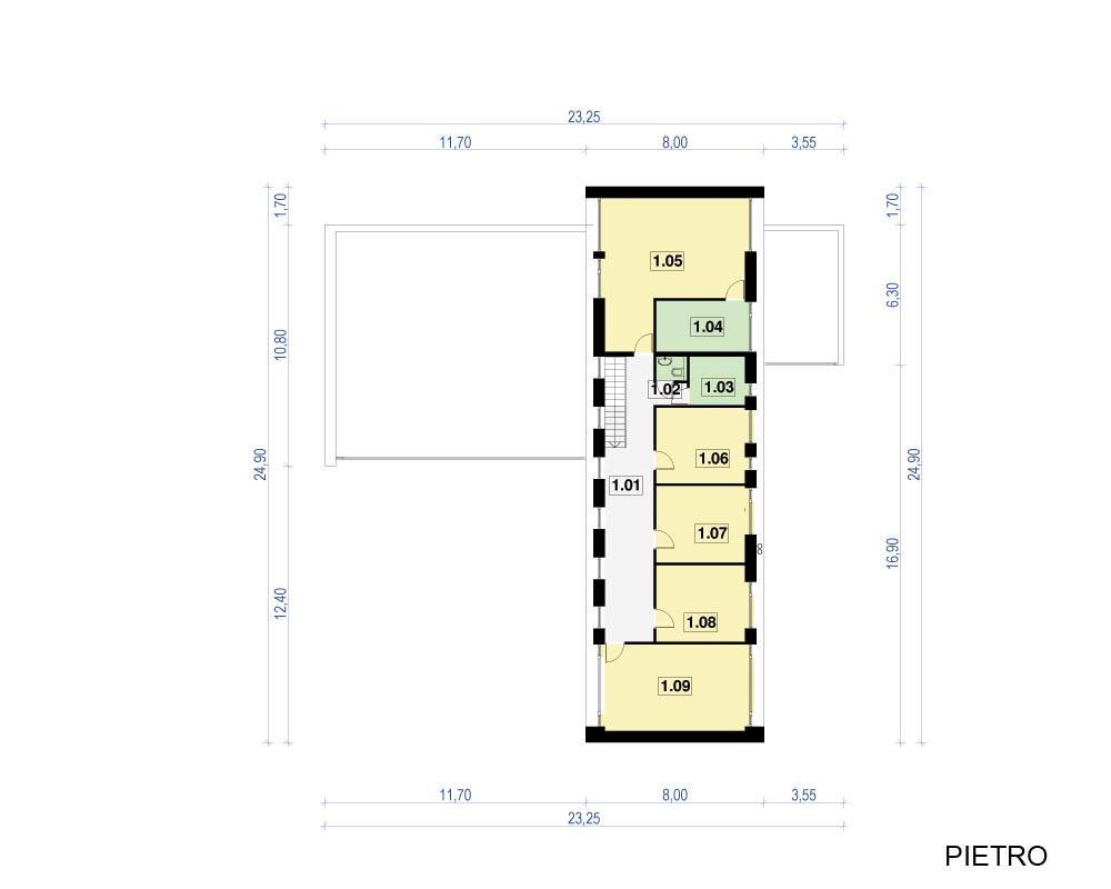 PS-GS-200-20-G4-V6 Projekt nowoczesnego domu z płaskim dachem - miniatura 10