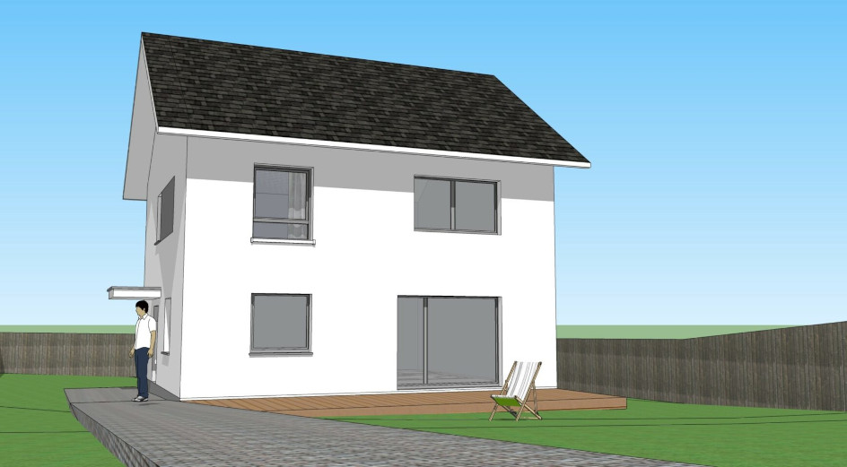 Budowa domu eko Typowy 58 (odbicie lustrzane) z New-House
