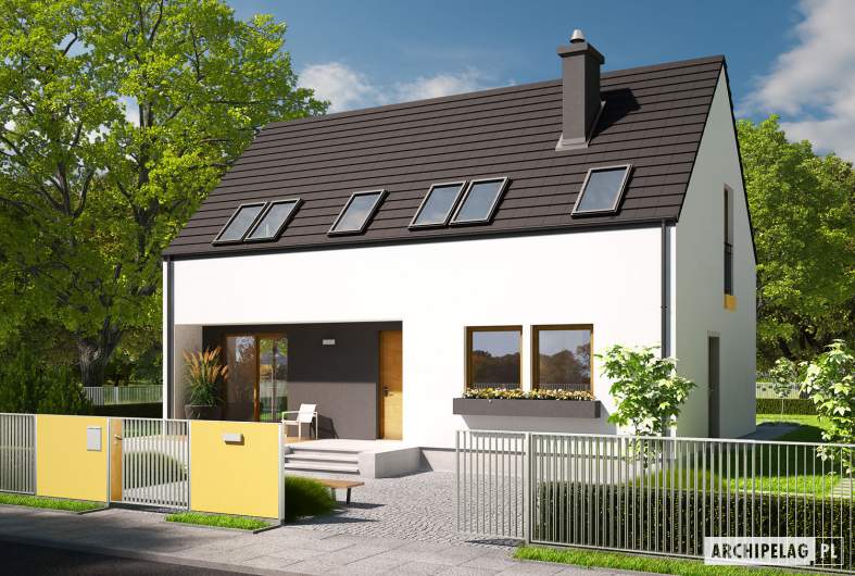 budowa domu E2 ECONOMIC (wersja A) (odbicie lustrzane) - New-House