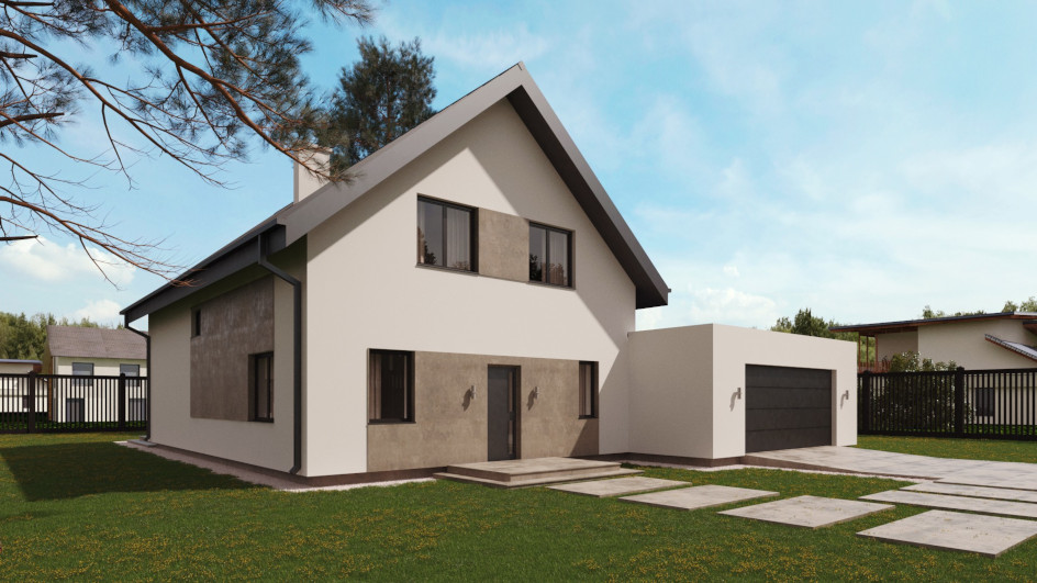 Budowa domu uA63 (odbicie lustrzane) z New-House