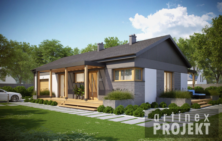 Budowa domu D305 (odbicie lustrzane) z New-House