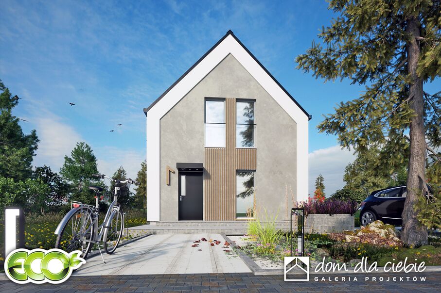 budowa domu Iggi bez garażu [B] (odbicie lustrzane) - New-House