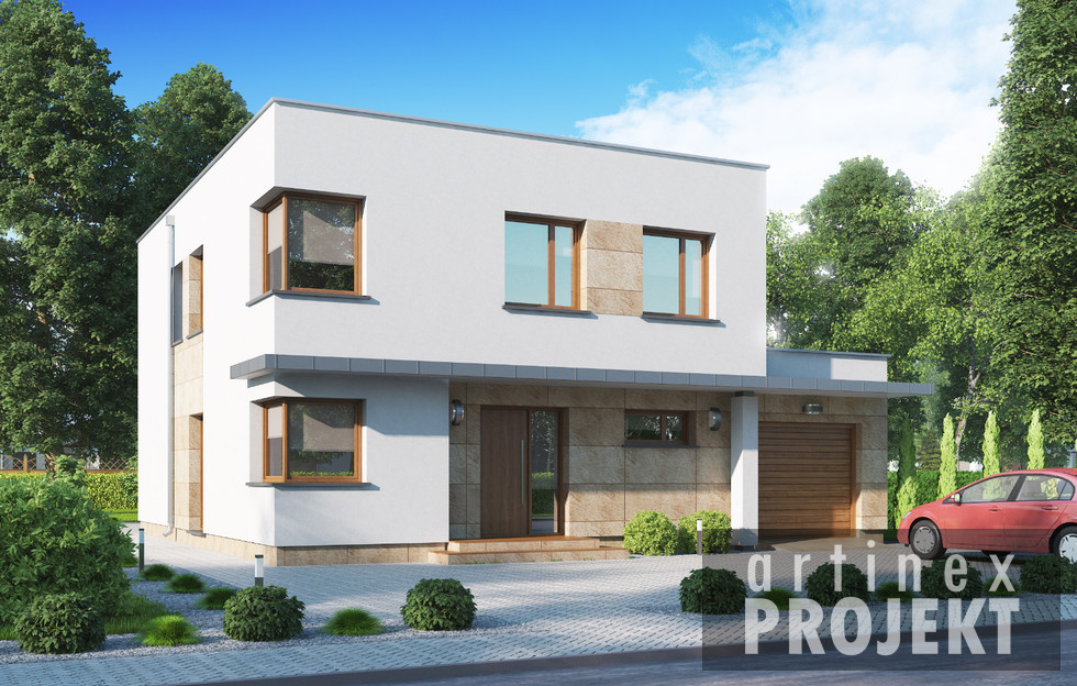 budowa domu - D118 (odbicie lustrzane) - New-House