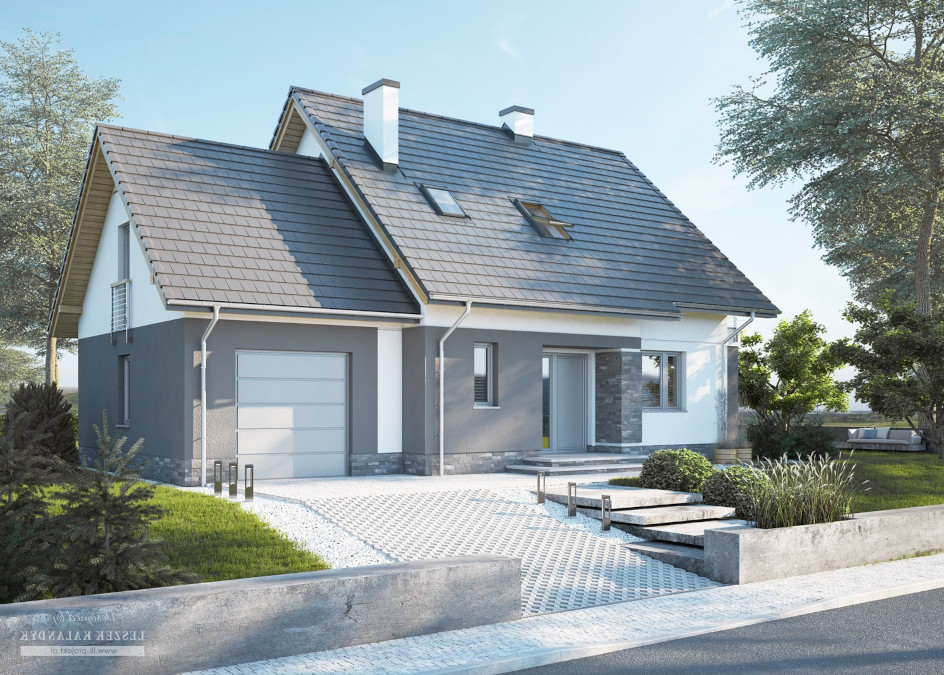 Budowa domu LK&1212 (odbicie lustrzane) z New-House