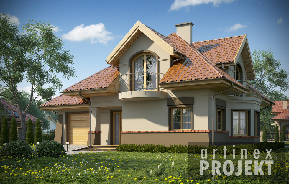 budowa domu- D167 (odbicie lustrzane)- New-House