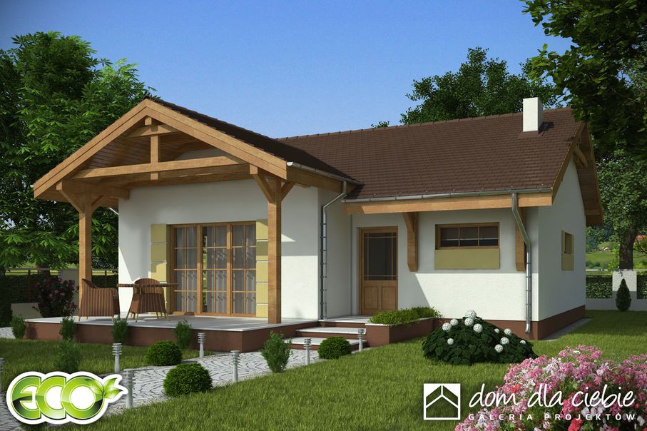 budowa domu Tola bez garażu [B] (odbicie lustrzane) - New-House
