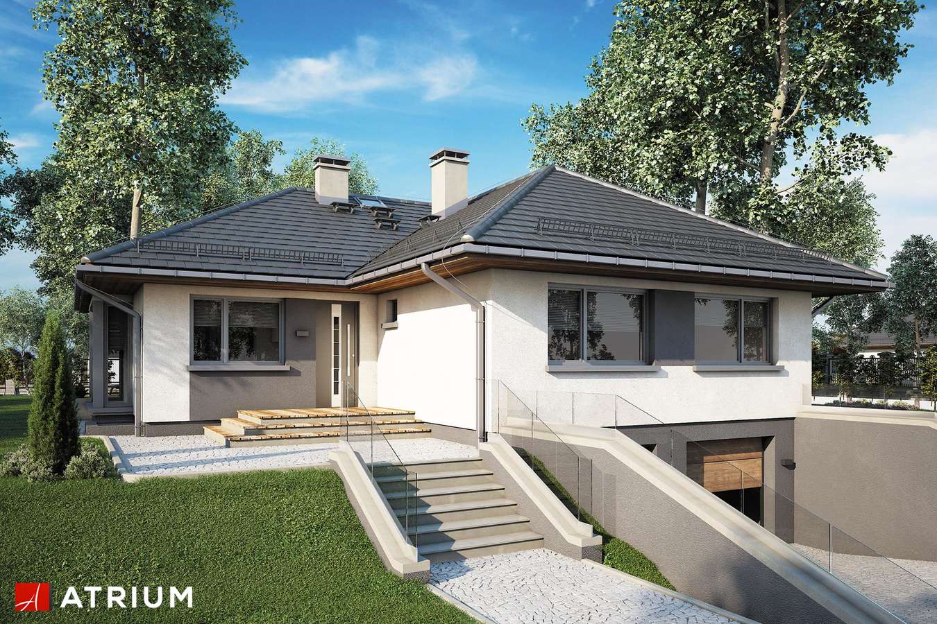 budowa domu Gustaw II odbicie lustrzane - New-House