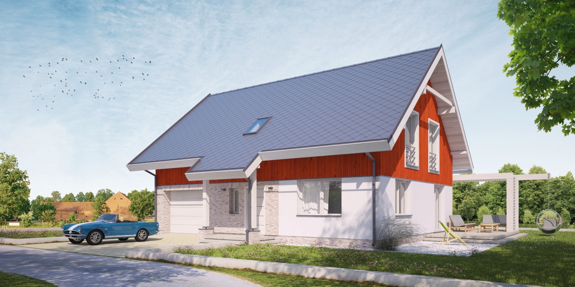 budowa domu Basis I G1 (Odbicie lustrzane) - New-House