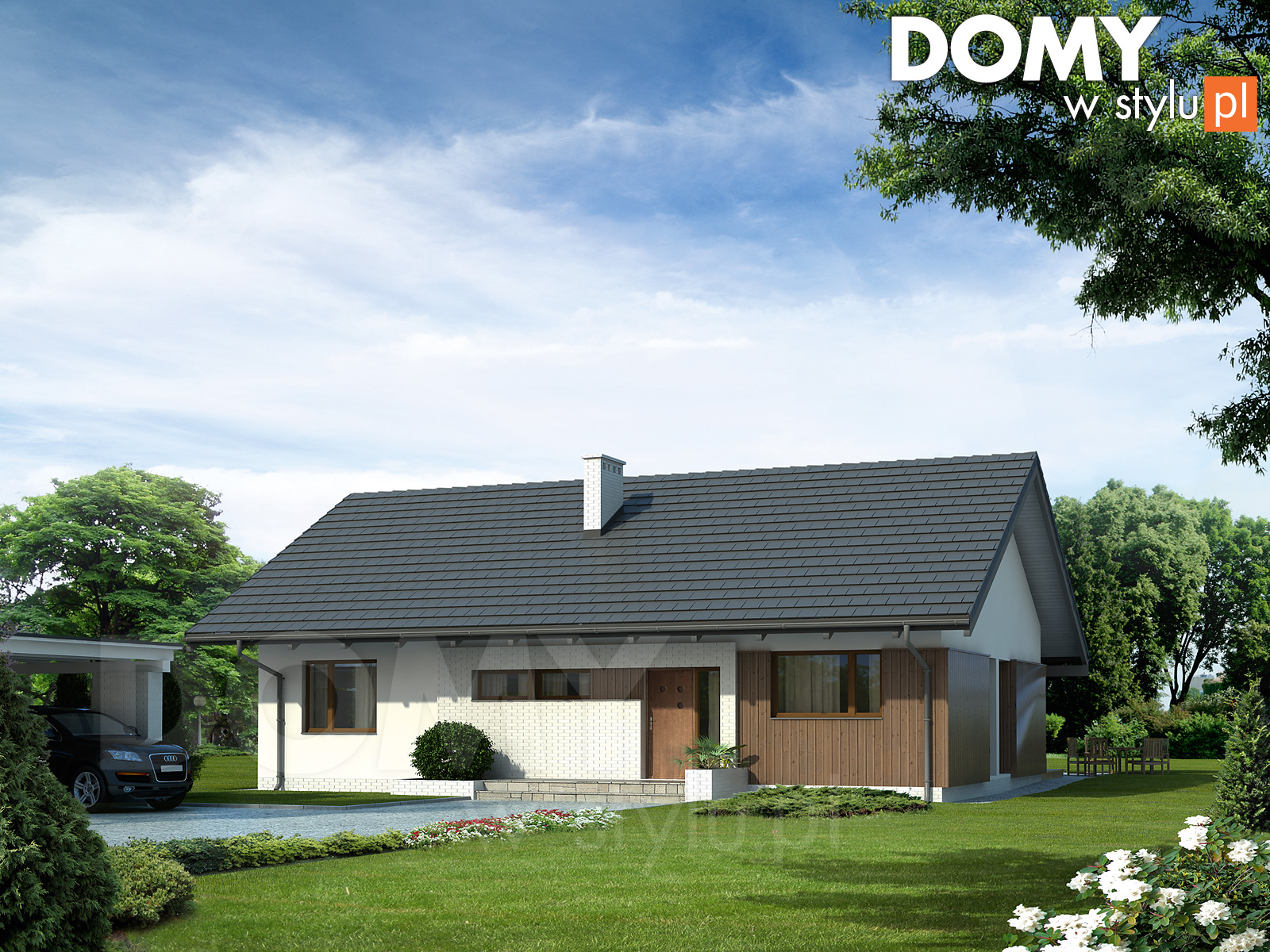 budowa domu Grafit (odbicie lustrzane) - New-House