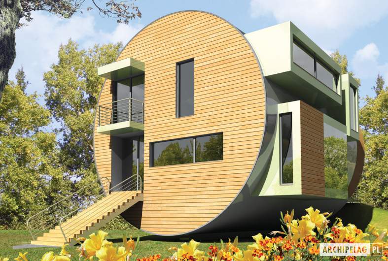 budowa domu Cylinder (odbicie lustrzane)- New-House