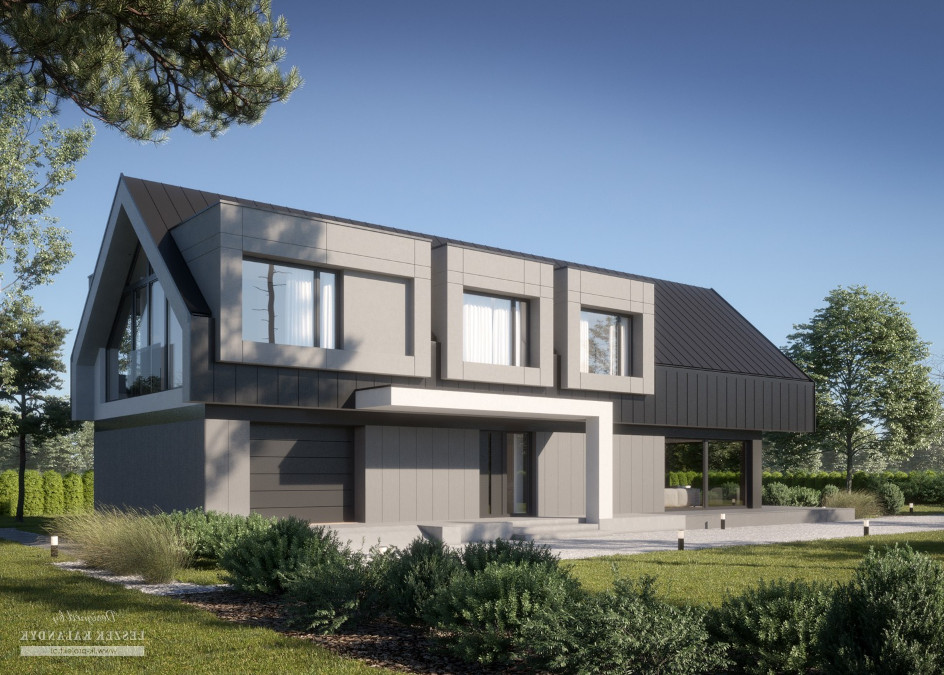 Budowa domu LK&1575 (odbicie lustrzane) z New-House