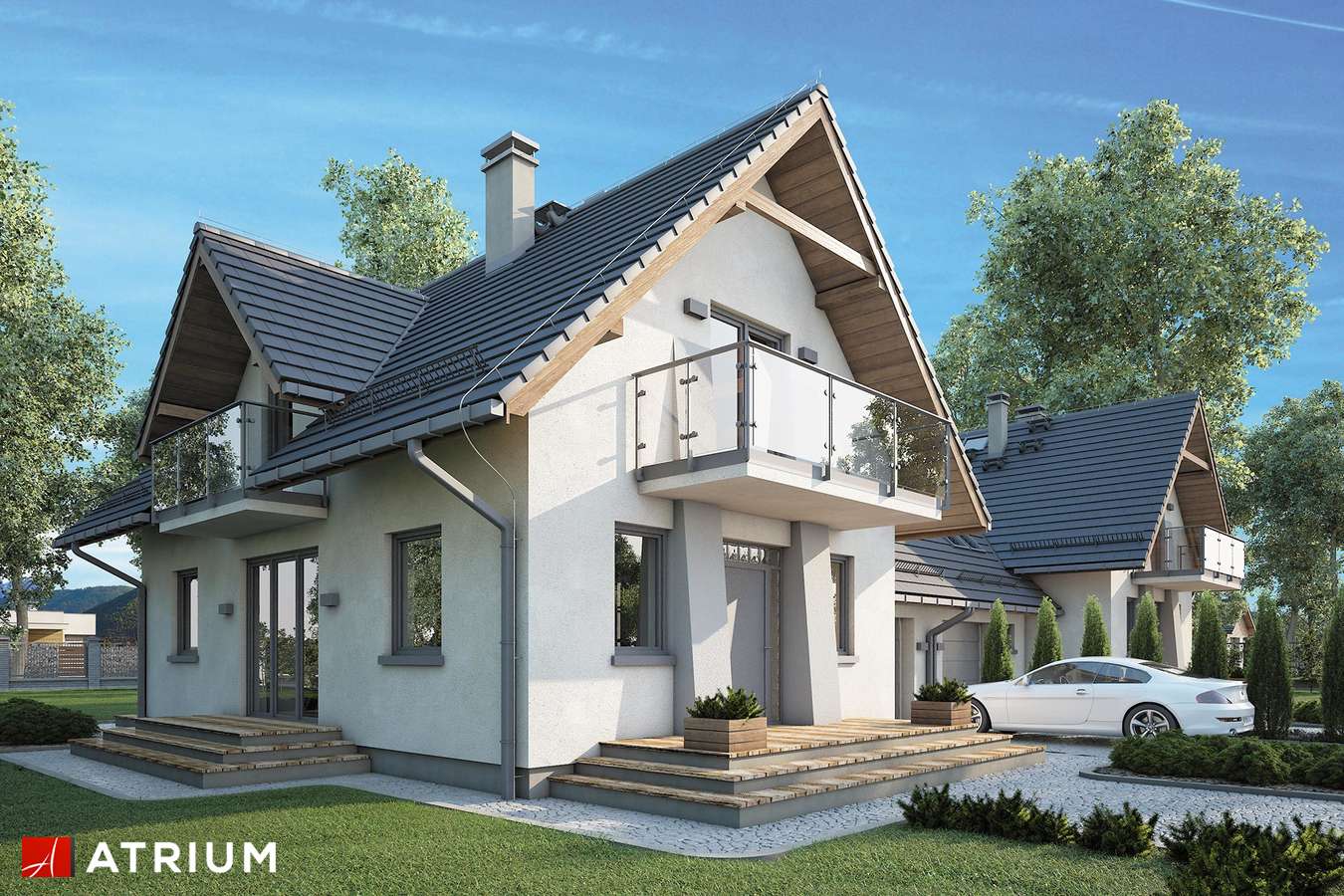 budowa domu Kamerton Duo (odbicie lustrzane) - New-House