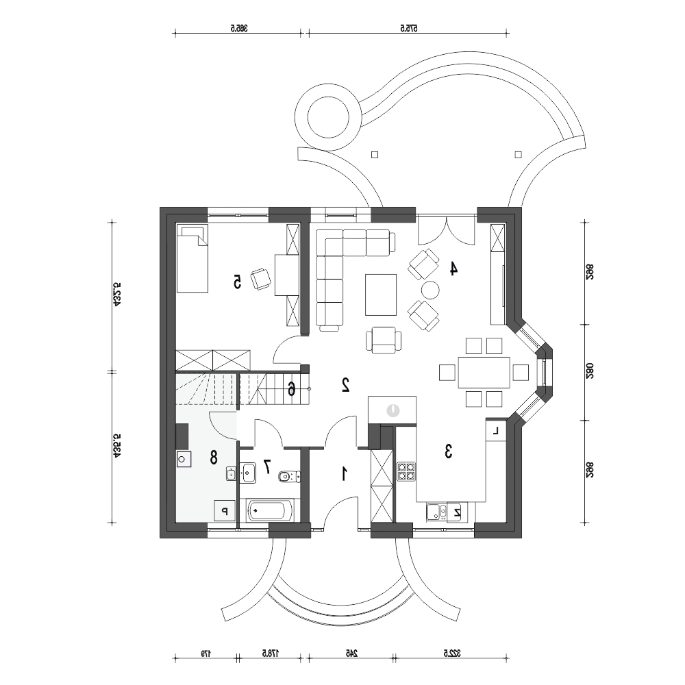 Dom Dla Ciebie 2 w2 bez garażu [B] (odbicie lustrzane) - miniatura 8