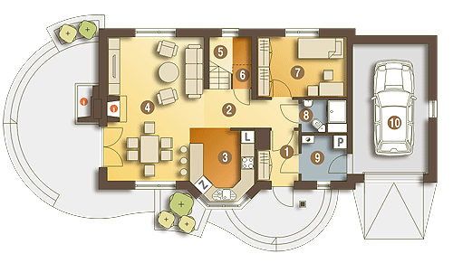 Agatka II styl z garażem 1-st. [A] - miniatura 8
