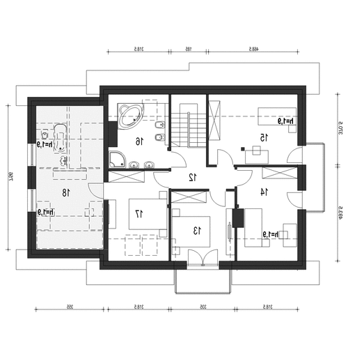 Daria z garażem 1-st. [A] (odbicie lustrzane) - miniatura 9
