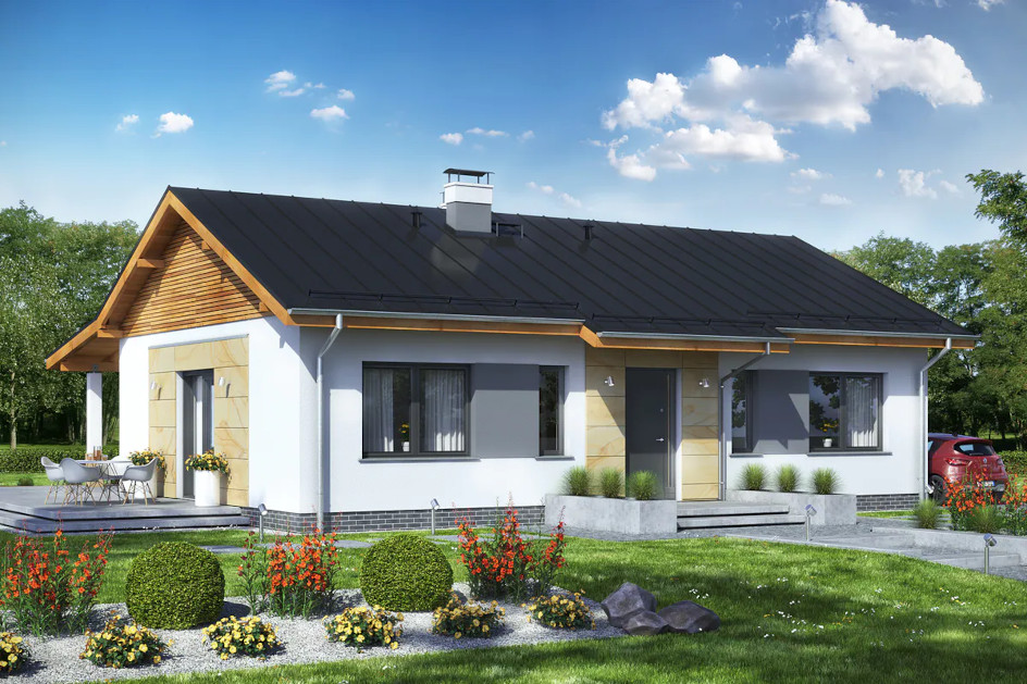 Budowa domu TERRIER 2 BEZ GARAŻU (odbicie lustrzane) z New-House