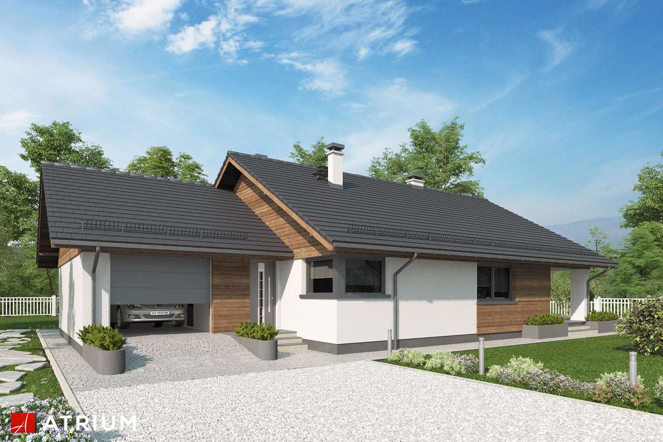 budowa domu Kos X odbicie lustrzane - New-House