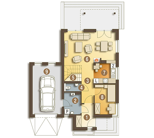 Iza z garażem 1-st. [A] - miniatura 8