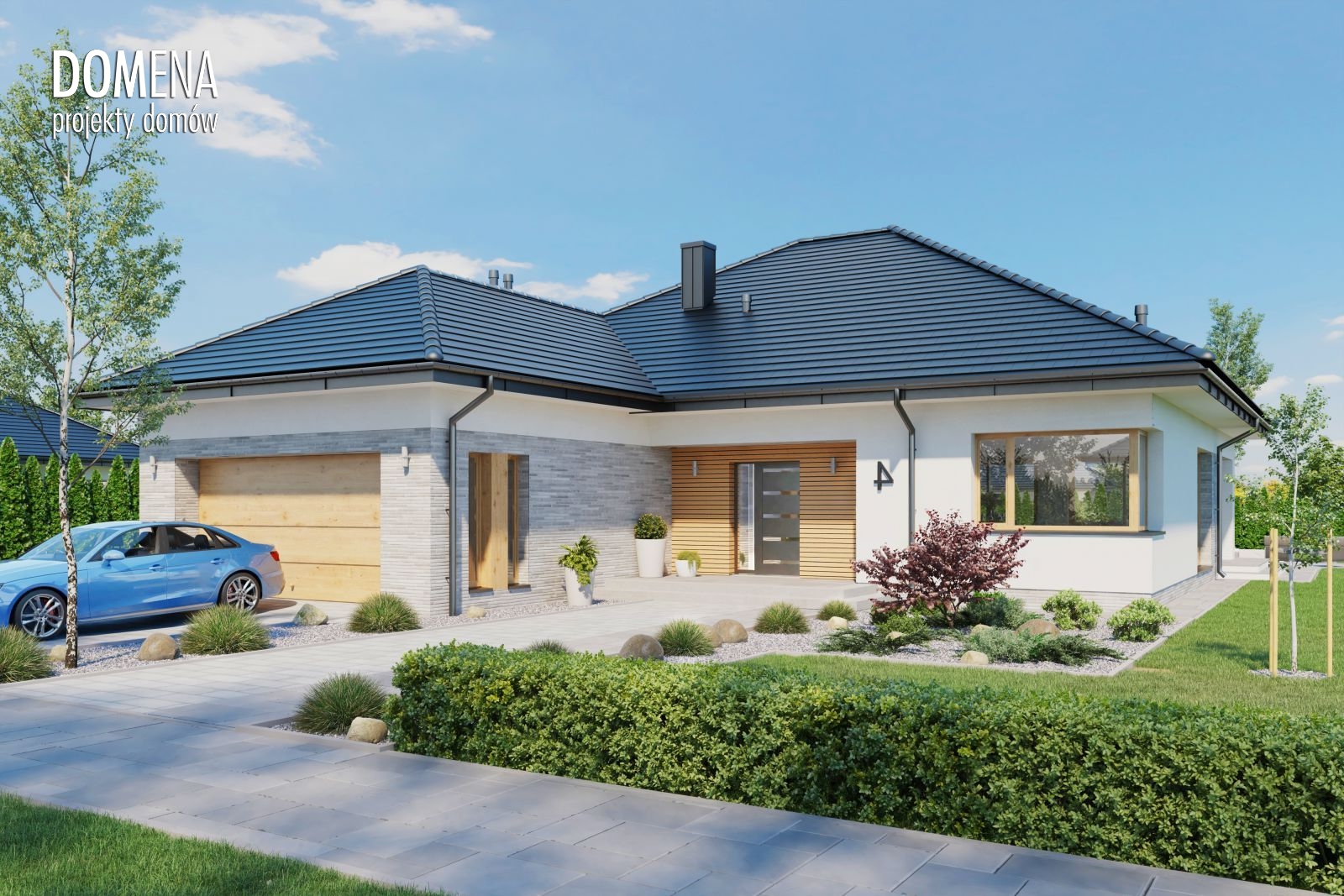 budowa domu Domena 124 B1 (Odbicie lustrzane) - New-House