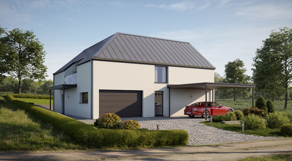 Budowa domu eko Typowy 35 (odbicie lustrzane) z New-House