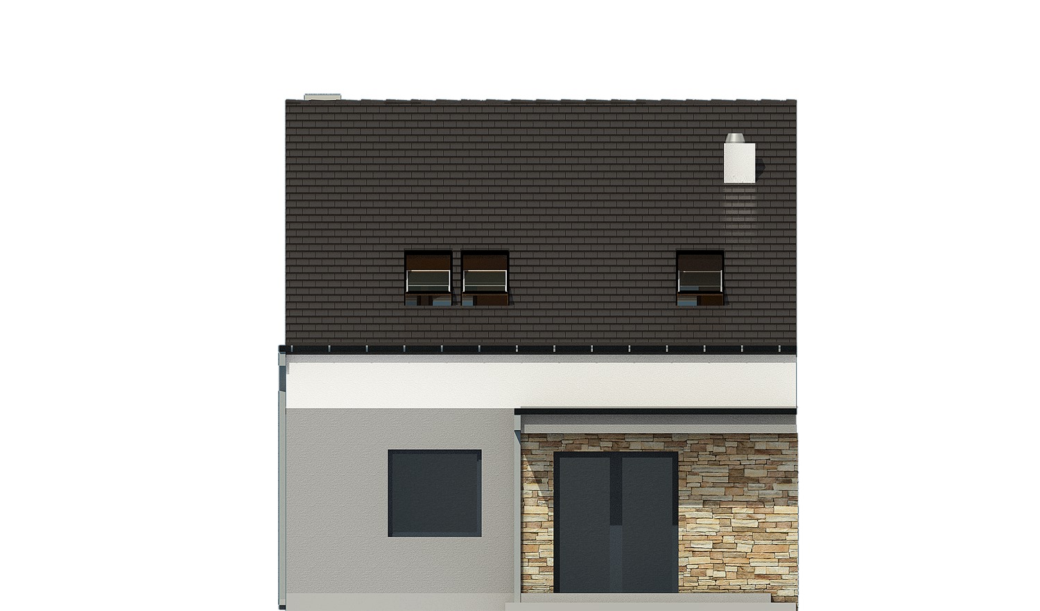 Mazurek z garażem 1-st. [A] (odbicie lustrzane) - miniatura 3