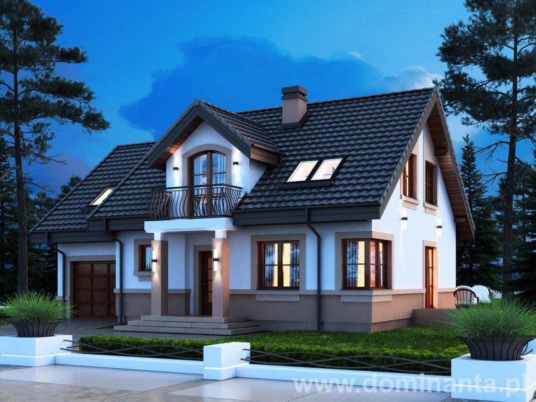 budowa domu KORALGOL II K (Odbicie lustrzane) - New-House