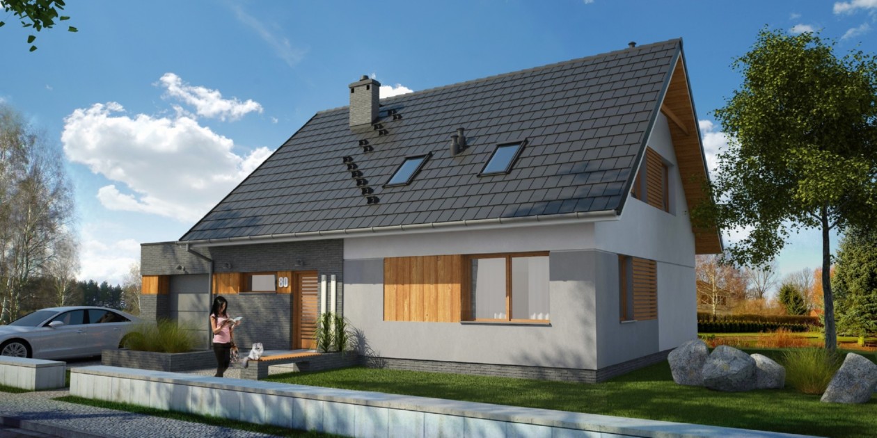 budowa domu Spiralis I G1 (Odbicie lustrzane) - New-House