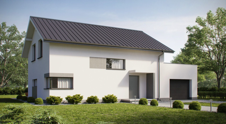 Budowa domu eko Typowy 16 (odbicie lustrzane) z New-House