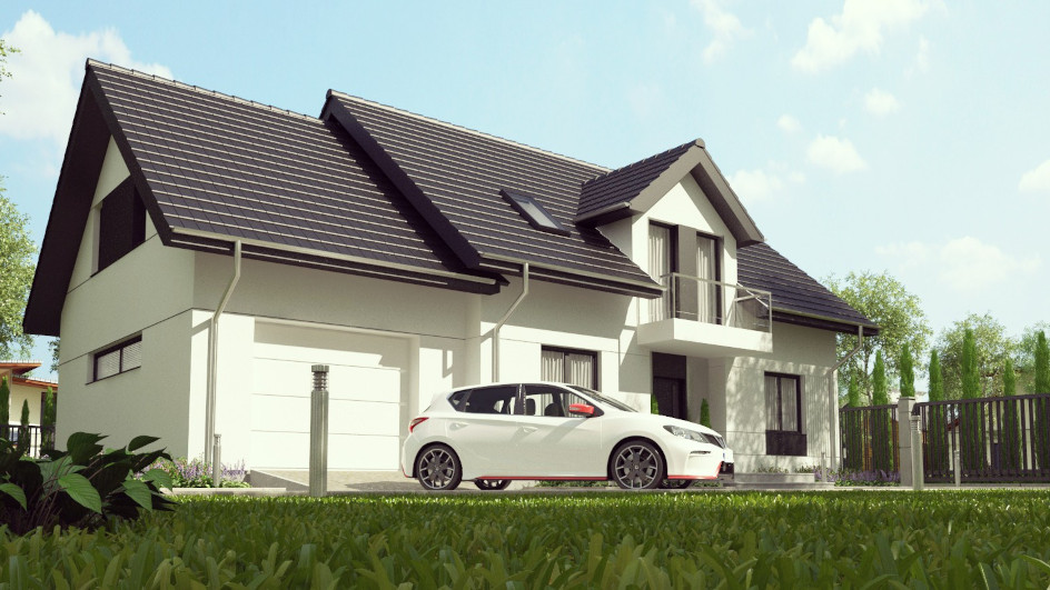 Budowa domu uA119 (odbicie lustrzane) z New-House