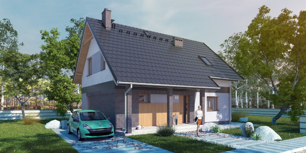 budowa domu Familiaris IV (Odbicie lustrzane) - New-House