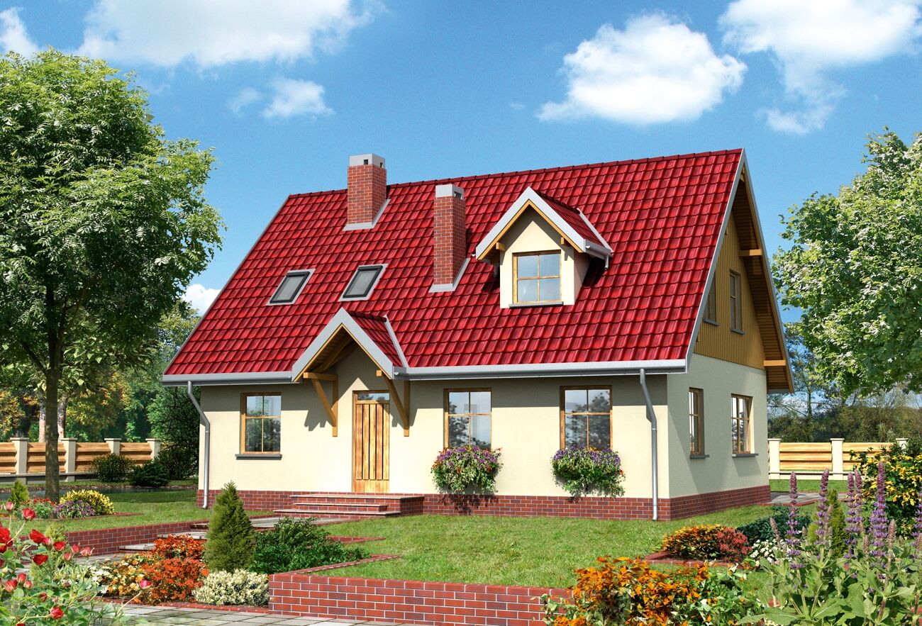 budowa domu Olcha (odbicie lustrzane) - New-House