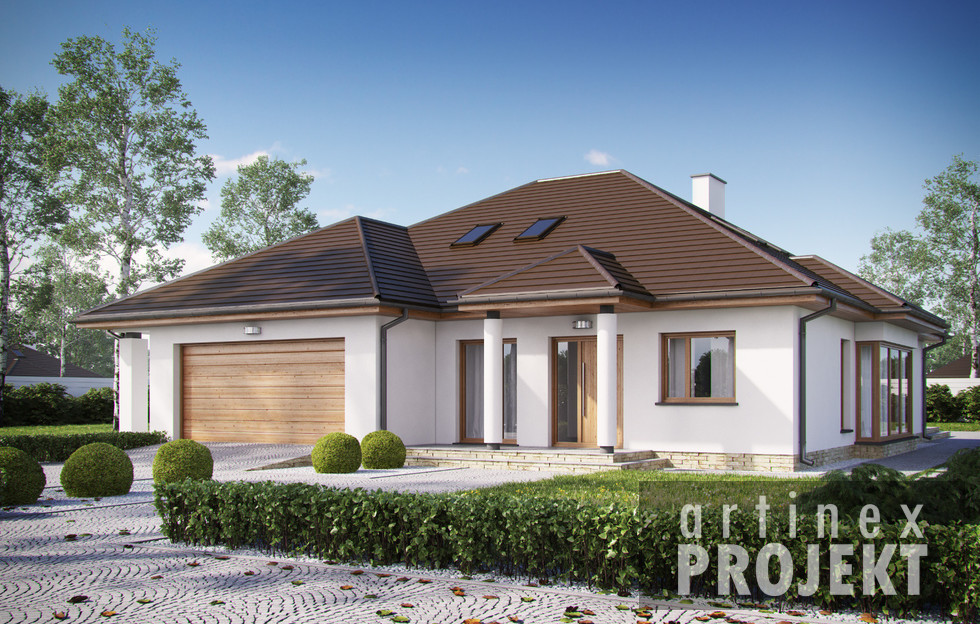 budowa domu- D204A (odbicie lustrzane)- New-House